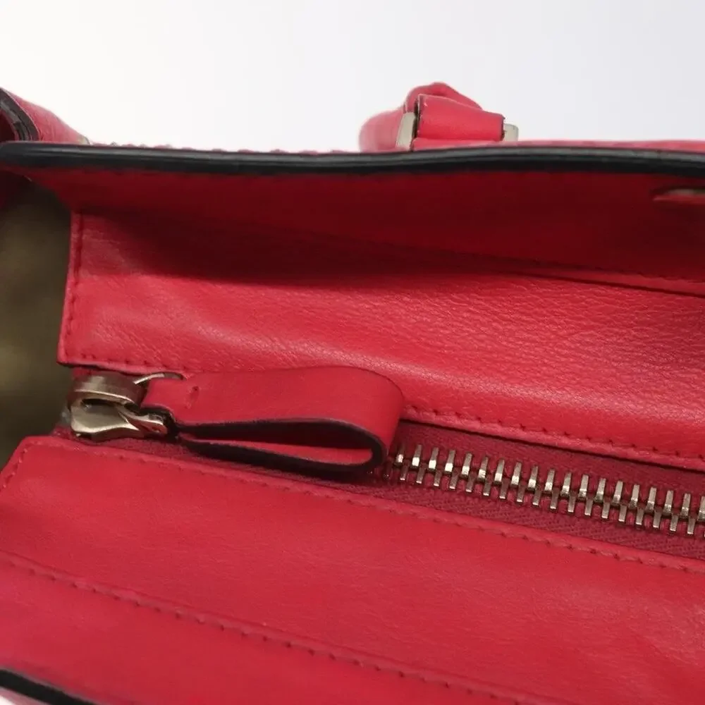 Valentino Rockstud Leather Handbag Red